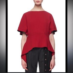 Proenza Schouler Architectural “Mate” Red Top